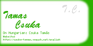 tamas csuka business card