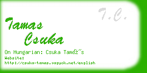 tamas csuka business card